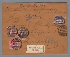 1899, WERTBRIEF INS AUSLAND, 2x30 RP. ST. HELVETIA + ZIFFER