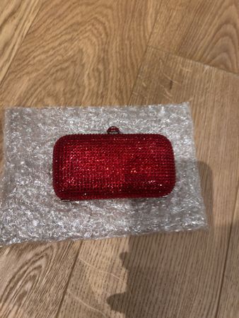 Red Crystal Clutch Bag - Perfect for Parties & Events!