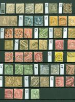 Sitzende Helvetia SAMMLUNG ab Nr. 28 - 49 auf 1 Seite (Q739)