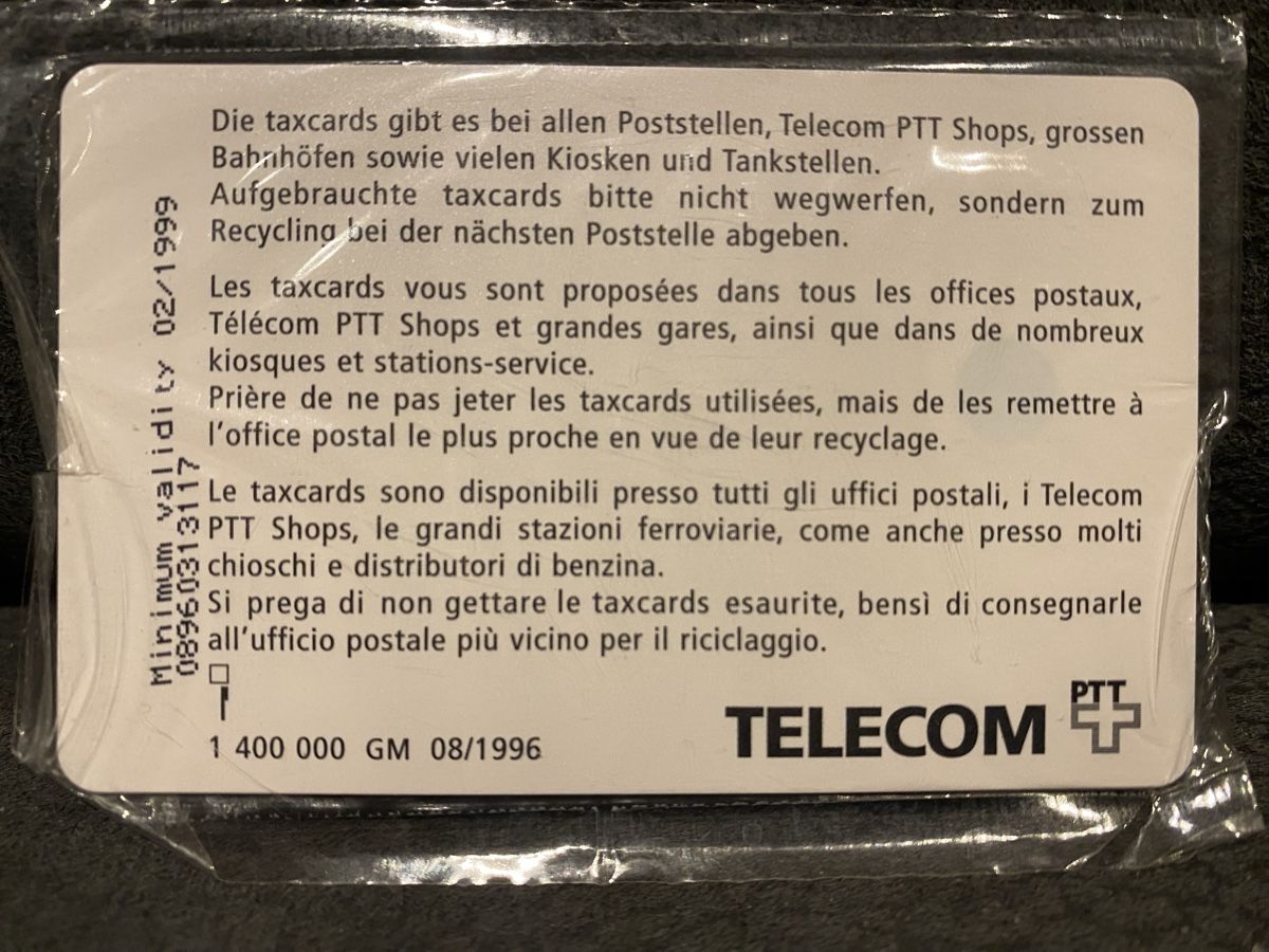 Schede telefoniche: Taxcard S057.3 08/1996 – Nuovo e nell'imballaggio originale da Lausanne venduto da babacard10 1