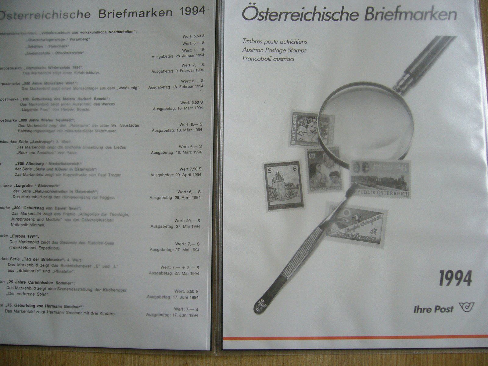 Tutti i francobolli: Österreich postfrisch 1993/1994/1995 – Usato da Wolhusen venduto da Curver9 3