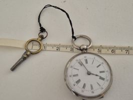 Taschenuhr Silber 800 antike Uhr Aufzugschlüssel 1850