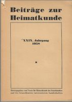 Beiträge zur Heimatkunde des Sensebezirkes 1958
