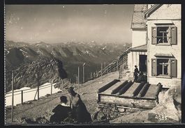 Säntis, Berghaus und Besucher, Blick au