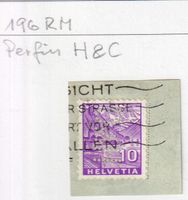 Perfin 196 RM, H&C Briefausschnitt