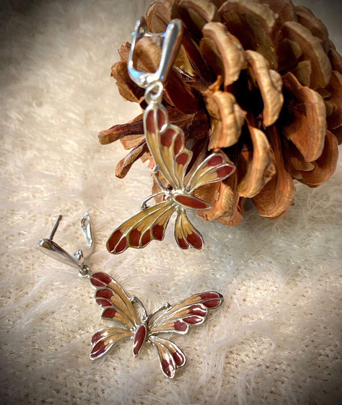 Ohrringe & -stecker: Ohrringe Enamel mit 925 Sterling Silver – Neu (gemäss Beschreibung) aus Zürich von LIBELLA13 5
