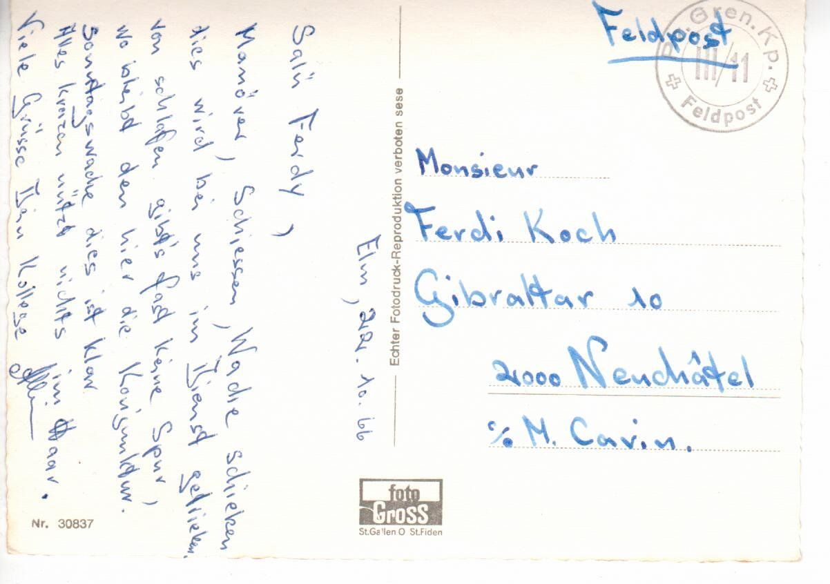 Cartoline postali: Elm, Glarus – Usato da Wolhusen venduto da Curver9 1