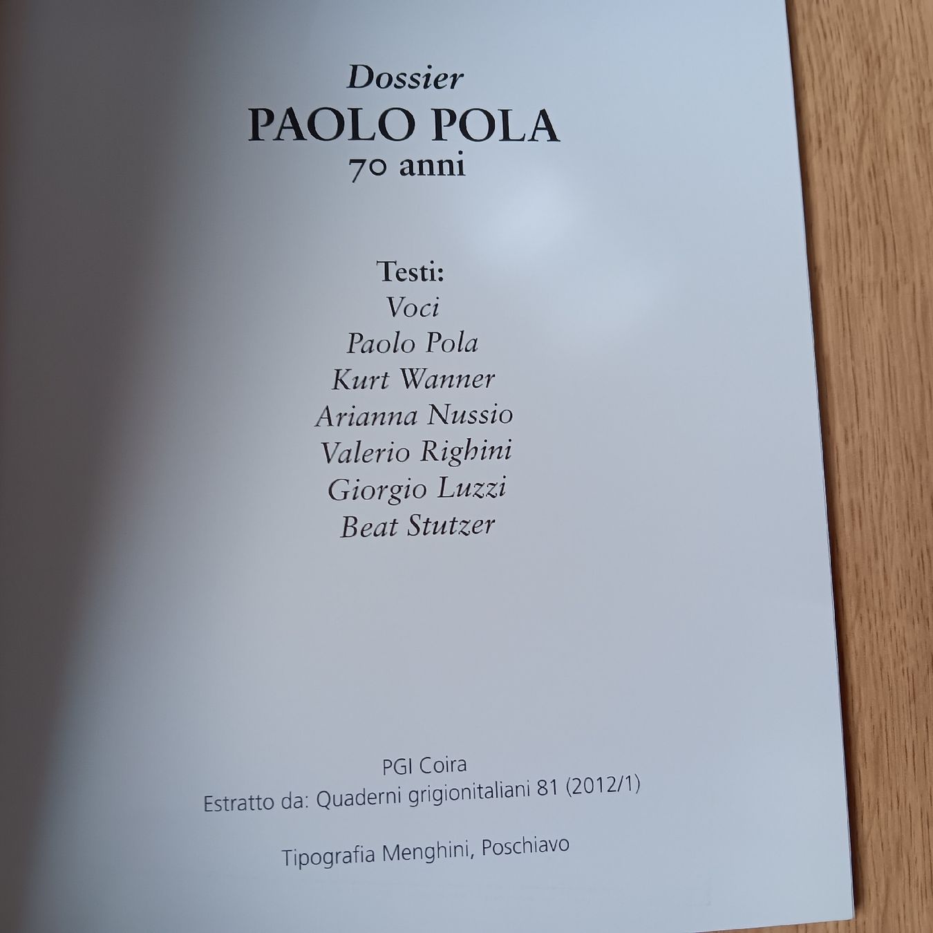 Libri: Paolo Pola Buch 2012 – Usato da Chur venduto da chr_b2cn 2