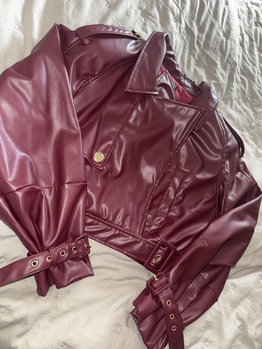 Giacche: Biker Jacke , Grösse 40, Bordeauxrot – Usato da Menziken venduto da iga_ym9f 3