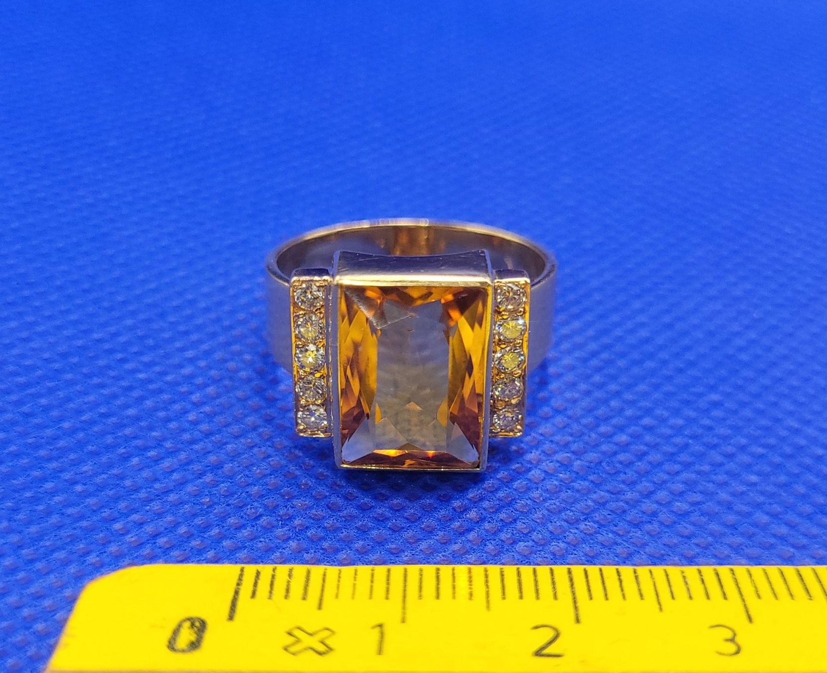 Anelli: Massiv 585 Gold Ring Mit Diamanten und Citrin – Usato da Wald ZH venduto da Aniade 5