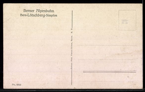 Cartoline postali: AK Kandersteg, Bahnhof mit Blümlisalp – Usato da Berlin venduto da bartko-reher 1