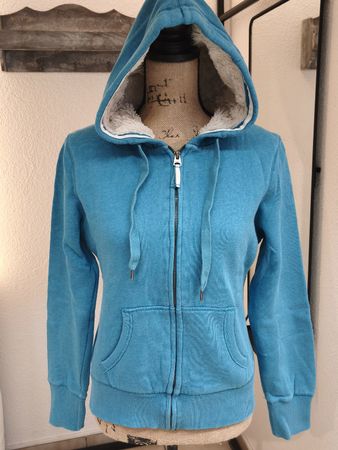 H&M L.O.G.G. Kapuzenjacke blau gefüttert Grösse M