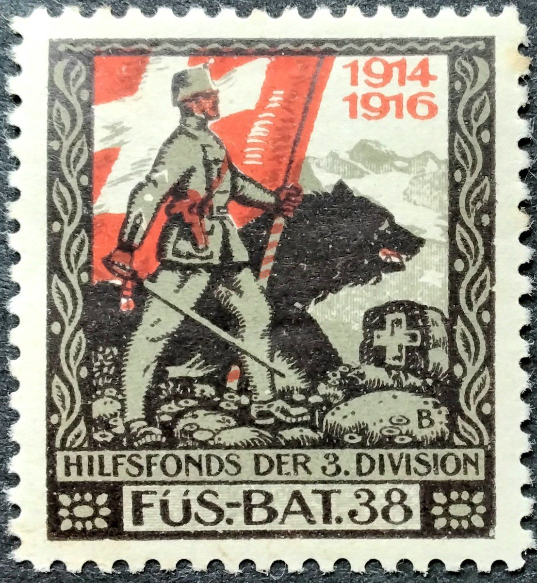 Tutti i francobolli: Füsilier Bat 38, 1.WK, Wi 3.Div 24 – Usato da Niederuzwil venduto da LichtPhil
