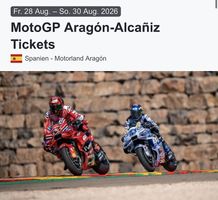 4x MotoGP Aragón-Alcañiz Tickets 2026  Tribüne 1C