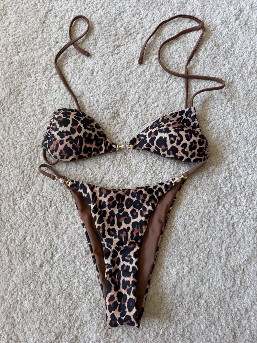 Costumi da bagno & Bikini: Bikini Leo Muster Damen Grösse S neu – Usato da Brunnen venduto da Eldra