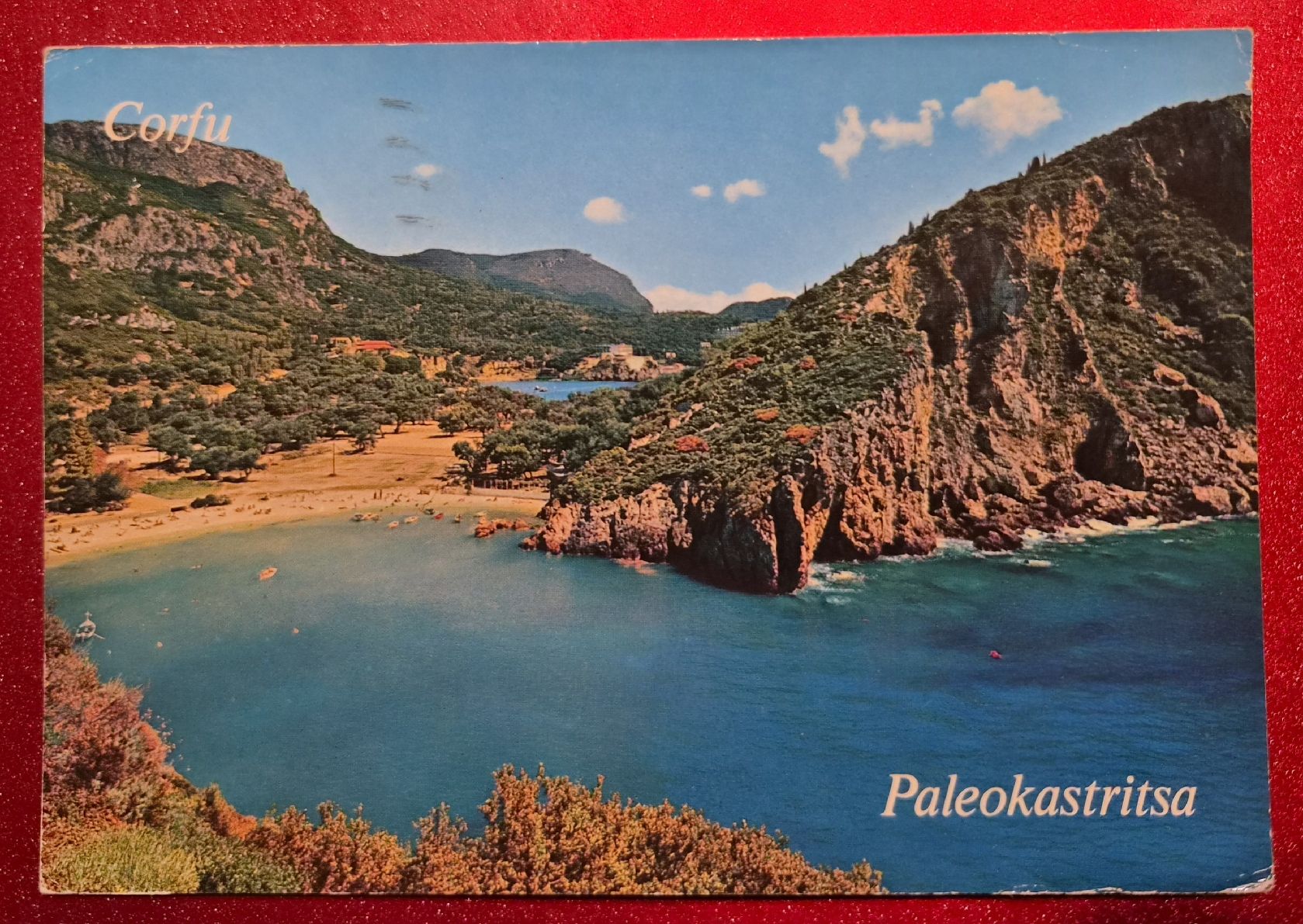Ansichtskarten: Corfu Paleokastritsa 1987 – Gebraucht aus Melchnau von Fishel