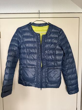 United Colors of Benetton Puffer Jacket Size 38 Blue Down Fi