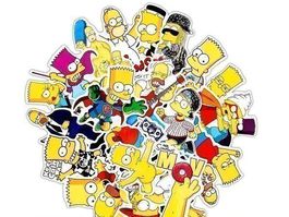 50 THE SIMPSONS STICKER - WASSERFEST - CARTOON AUFKLEBER