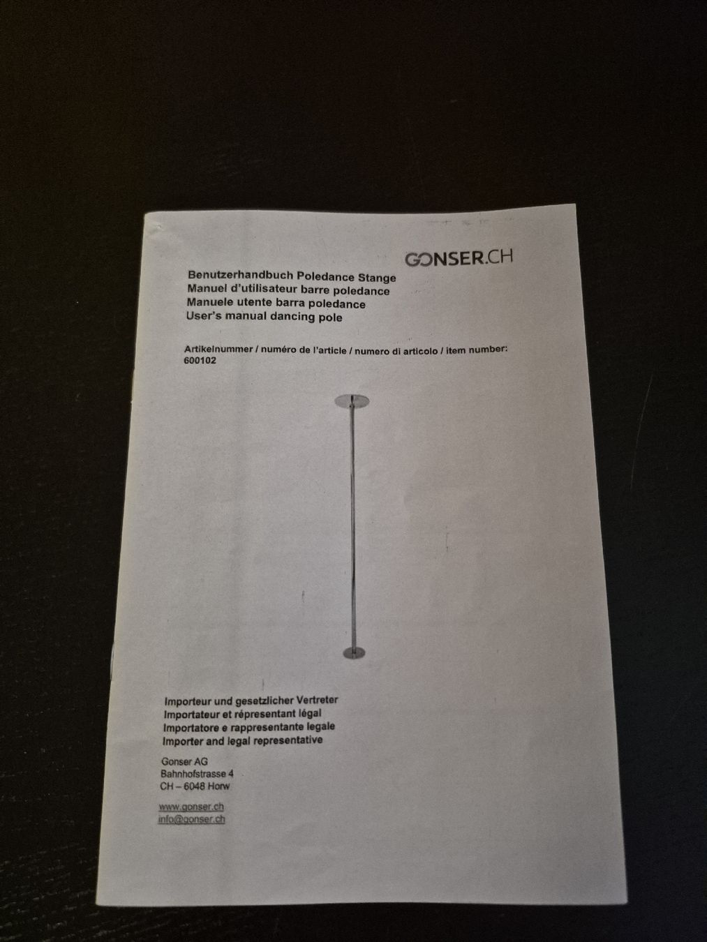 Gonser Hometrainer: Poledance Stange GONSER.CH – Usato da Beinwil am See venduto da Coco2627 2