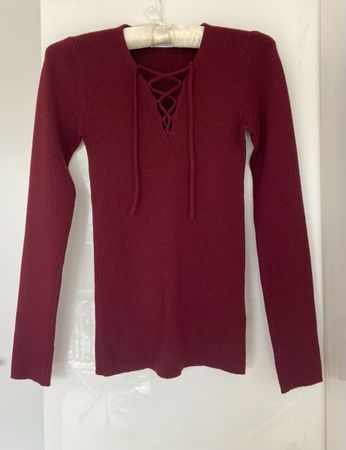 LIKE NEW Sandro Burgundy Shirt, size 1