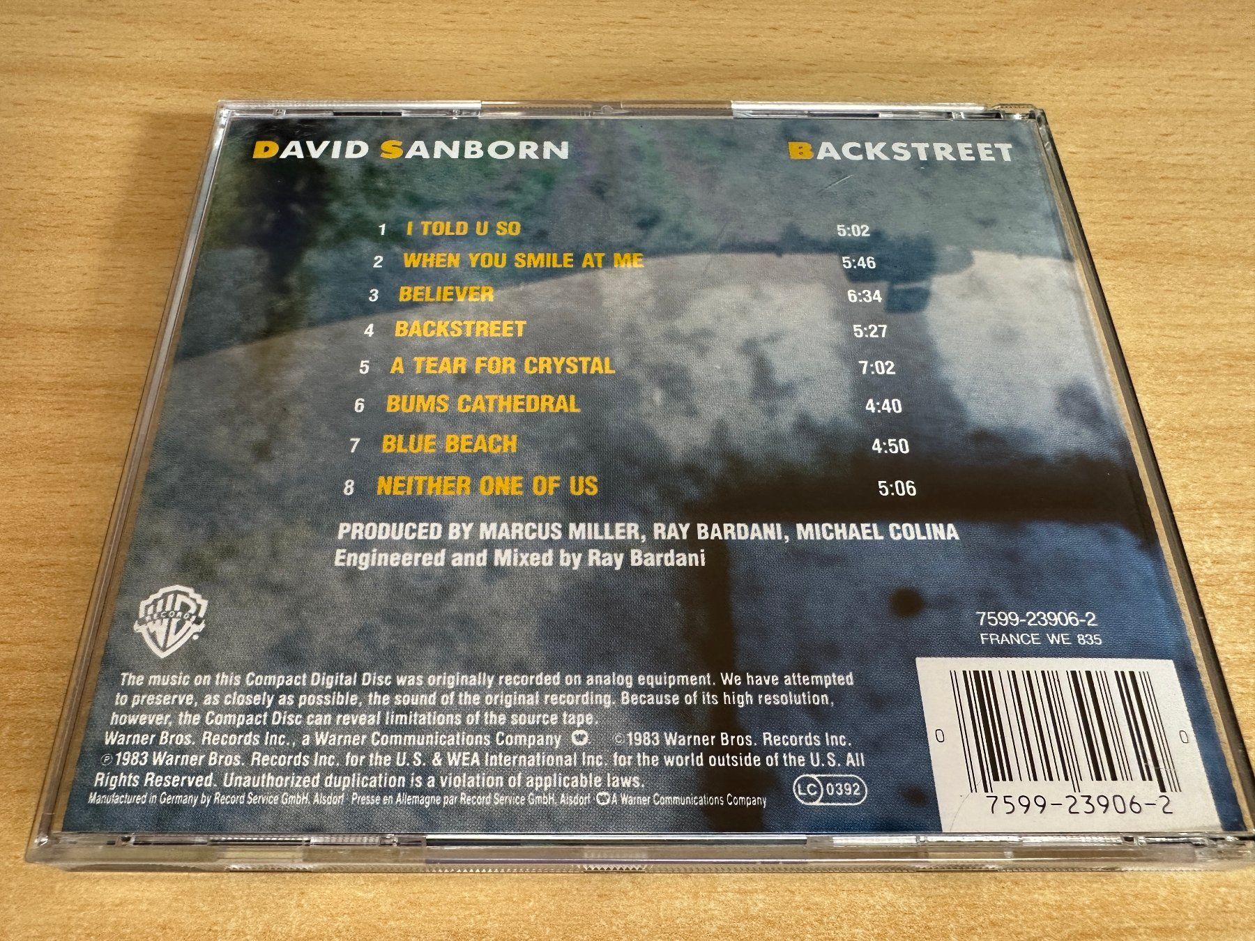 CD: L2 David Sanborn – Backstreet – Usato da Rikon im Tösstal venduto da Alpenmutz 1