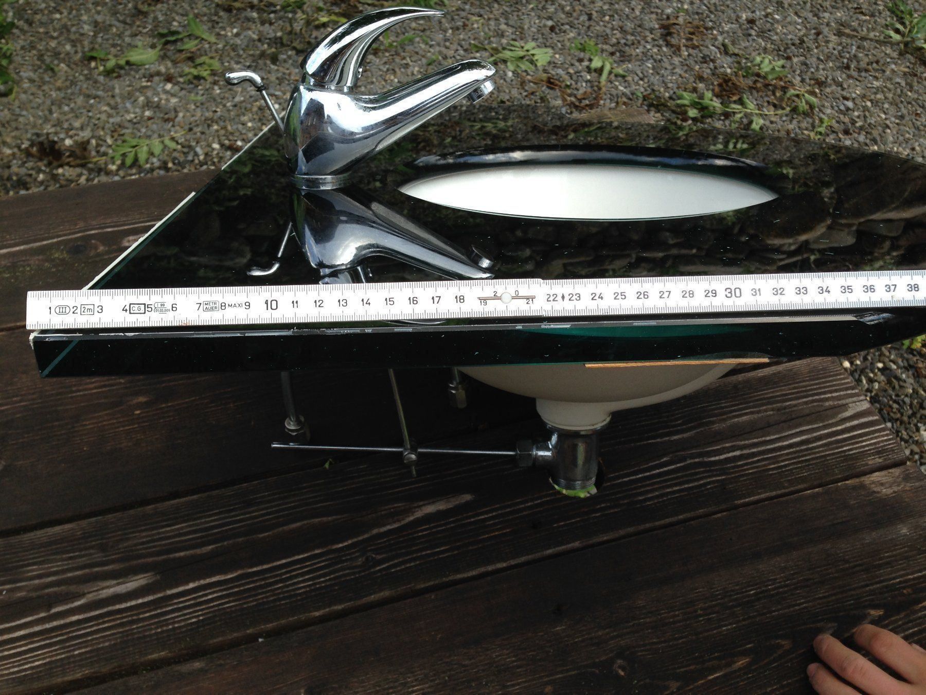 Lavabi & lavandini: Lavabo Abdeckung spez. Glas schwarz – Usato da Bolligen venduto da Deltadelta_0 7
