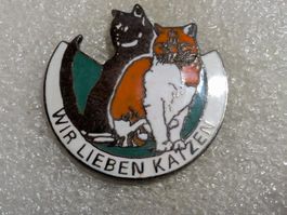 Ansteckpin 242: Wir lieben Katzen