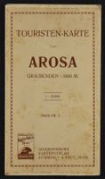AROSA, TOURISTEN-KARTE ca. 1930-40, min. fleckig