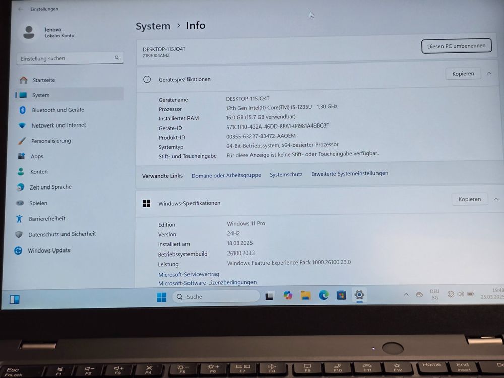 Lenovo L13 Gen3 | i5-1235U | 16GB RAM | 512GB SSD 2