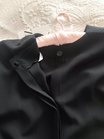 Zara Bluse Schwarz Neu Gr. M mit Schleifen