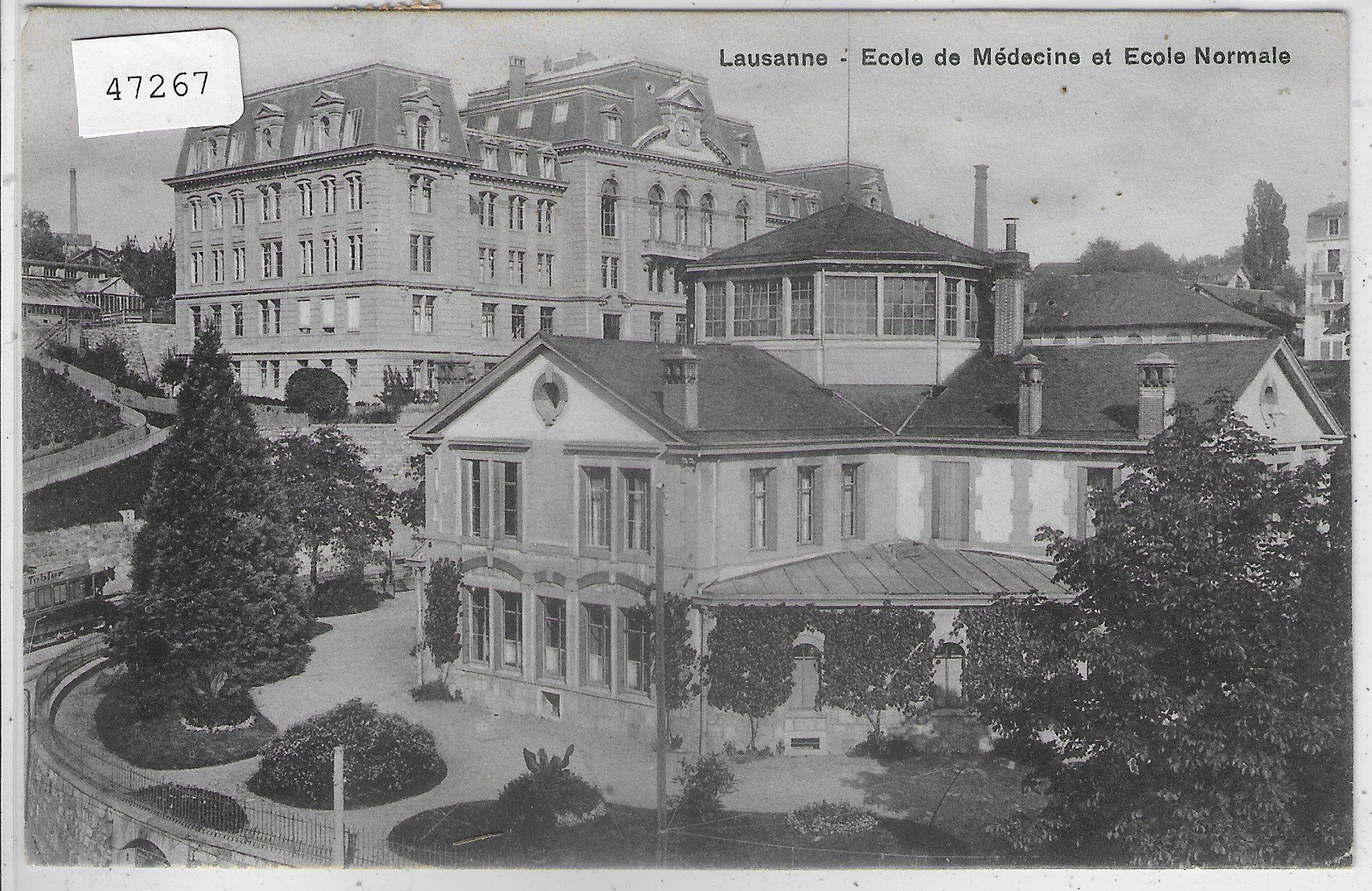 Cartoline postali: Lausanne - Ecole de Medecine et Ecole Normale – Usato da Ettingen venduto da Kartenplanet