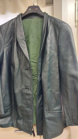Echtlederjacke damen#tief Grüne Farbe#Vintage,angefertigtgrL