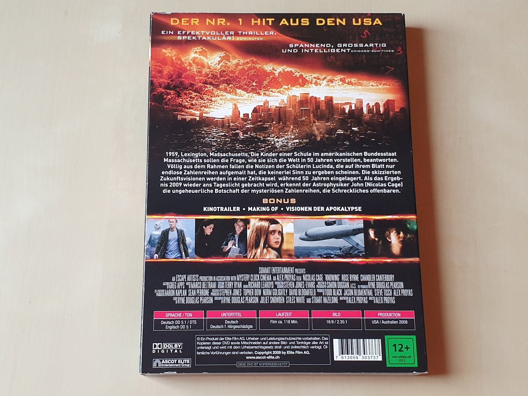 Tous les DVDs: Knowing – D'occasion à Stansstad par collectorsshop 1