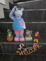 Sommer Deko Figuren Set: Nilpferd, Papagei, Krokodil..