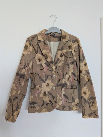 H&M Blazer mit Blumenmuster, Gr 34