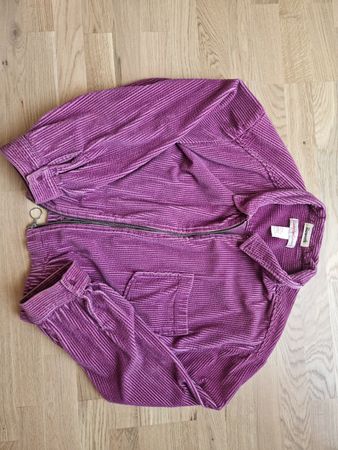 Veste bomber en velours côtelé violet Rework M