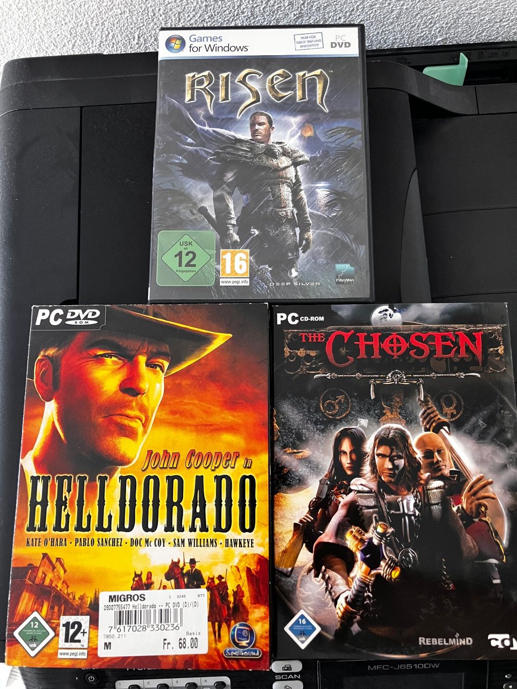 Spiele: 3x PC Retro Games – Helldorado, The Chosen, Risen – Gebraucht aus Herisau von dak66