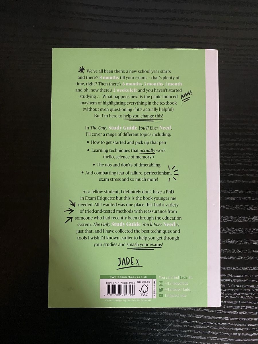 Libri: The Only Study Guide You‘ll Ever Need - Jade Bowler – Usato da Aarburg venduto da _edwina_ 1
