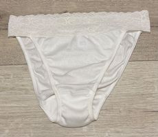 Calida Damenunterwäsche Tanga weiss Slip mit Spitzenband