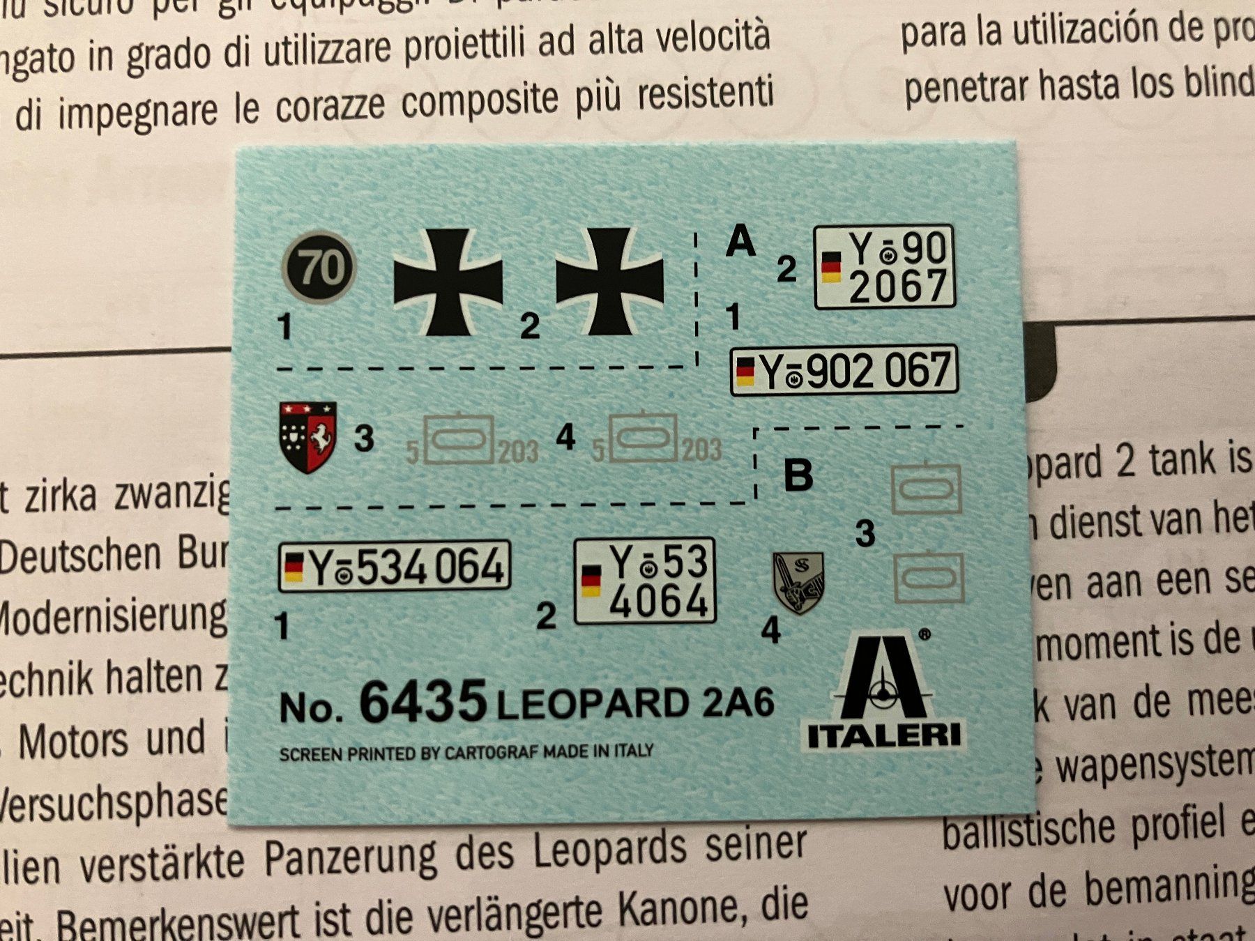 Italeri Kits de montage: Leopard 2A6 Panzer, Italeri 6435 – Neuf avec emballage d'origine à Riedholz par mastercom 5