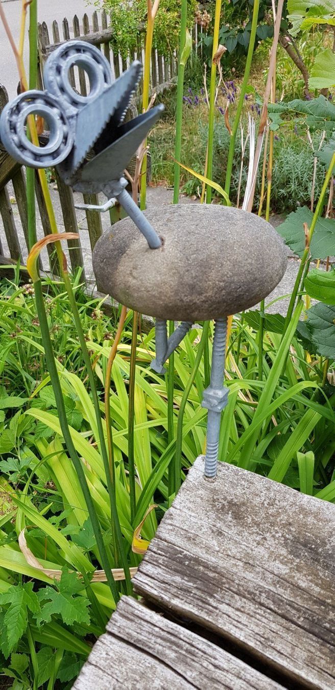 Sculptures & Statues: Metall-Stein-Vogel – D'occasion à Schaffhausen par beny06 4