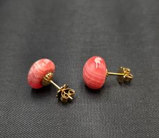 585 Gold Ohrstecker Mit Rosa Steine