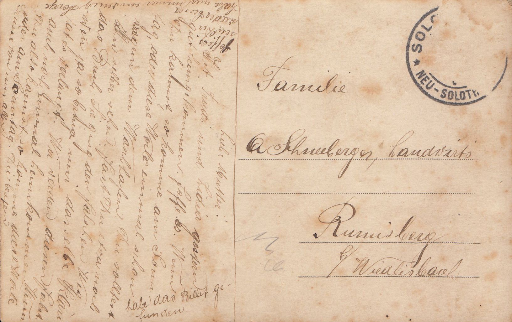 Cartoline postali: Solothurn (?) ca. 1925 – Usato da Bürglen TG venduto da StampGraf 1