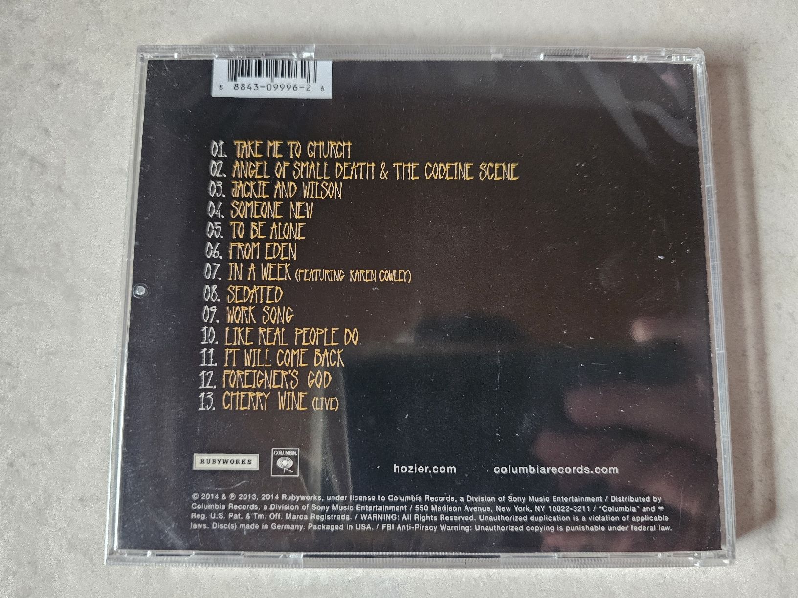 CD: Hozier  -  Hozier  /  Fabrikneu – Nuovo e nell'imballaggio originale da Schneisingen venduto da backstore24 1