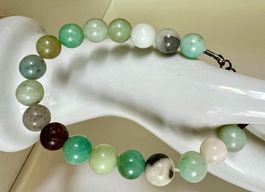 EDELSTEIN ARMBAND -CHALCEDON & AVENTURIN- HANDARBEIT