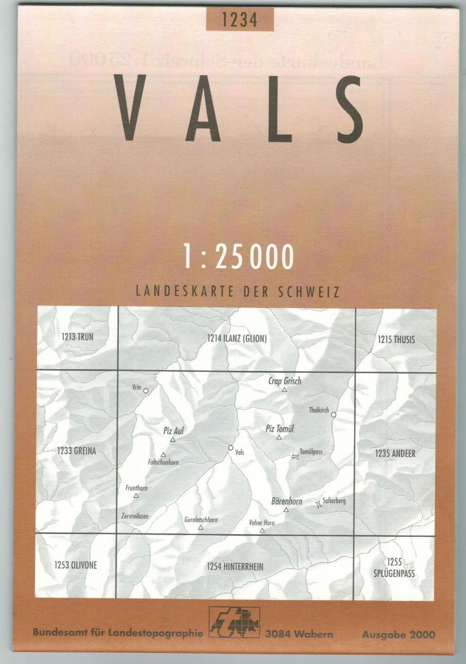 Cartes géographiques & atlas: Landkarte Vals 2000 – Neuf (Voir description) à Zürich par tol_b7c7