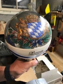 Bicchieri: Aufsteckkugel mit bayerischem Wappen – Usato da Hunzenschwil venduto da Monggeli