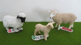 Schleich Walliser Schwarznasen Schaf + Schaf mit Lamm