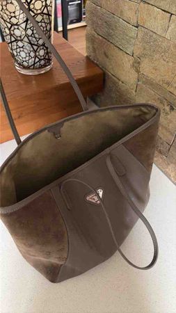 Mollerus Handtasche braun Wildleder Mix sehr gut erhalten