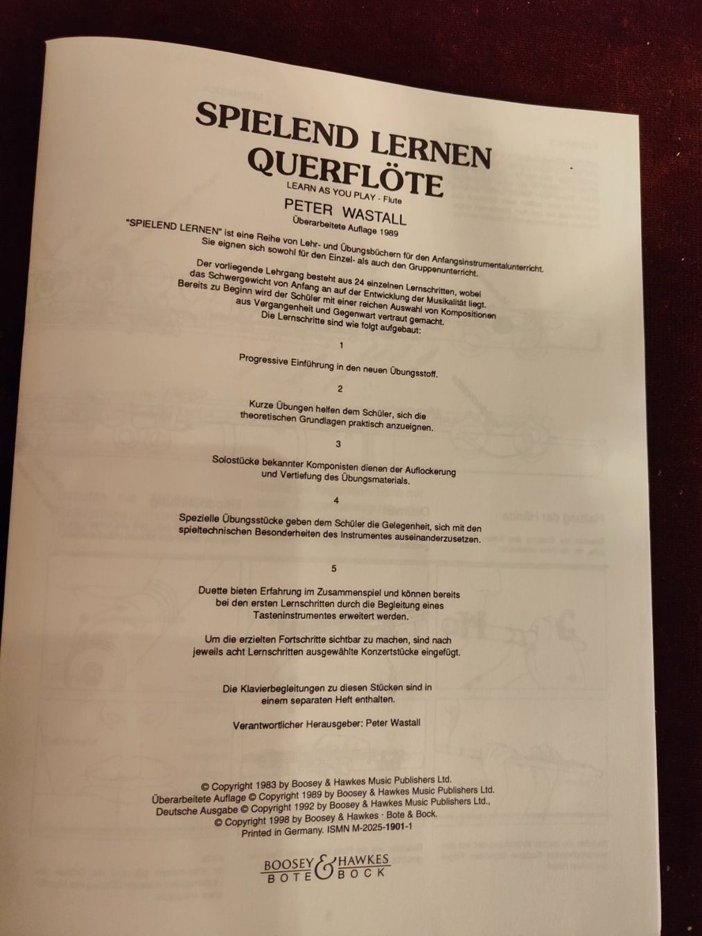 Musikinstrumente: Spielend lernen Querflöte Peter Wastall – Neu und originalverpackt aus Davos-Platz von musikhauskollegger 1